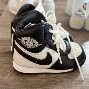Nike Kids Black and White High-Top Sneakers